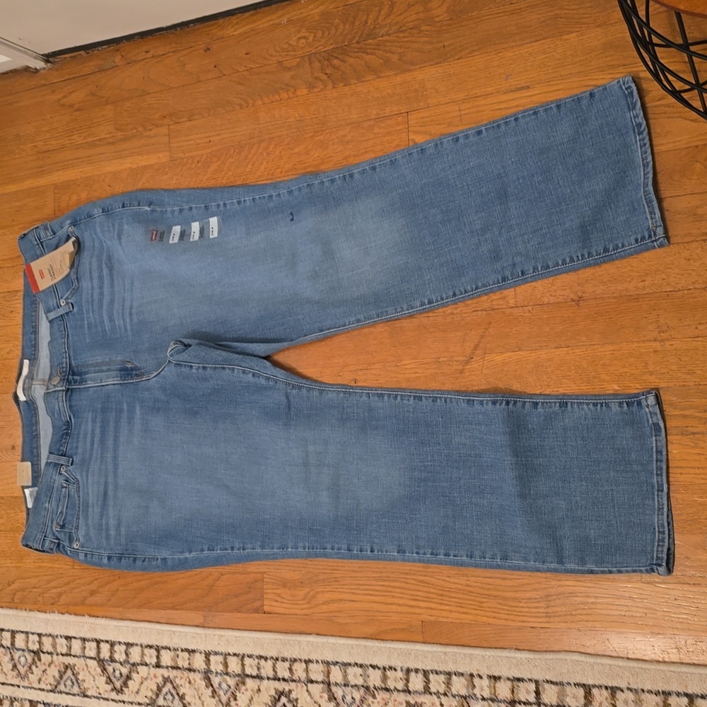LEVI'S BRAND SIGNATURE WOMENS PLUS SIZE BLUE JEANS CLASSIC STRAIGHT FIT SIZE 22W